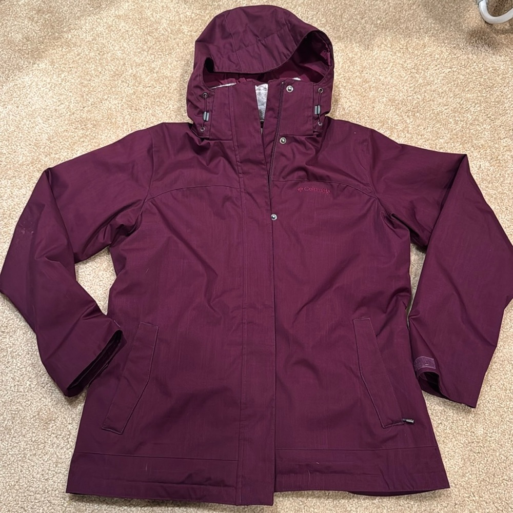 Columbia Women’s Wirlibird 3-in-1 Plum Winter Coat - size L